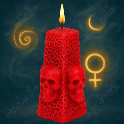 Κόκκινο Τελετουργικό Κερί Επικλήσεων Για Πνευματική Ενέργεια, Θέληση & Ενεργοποίηση