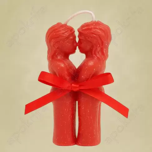 Κόκκινο Κερί Ζευγάρι Αγάπης  Voodoo Αϊτής για Ένωση, Πάθος & Δέσμευση