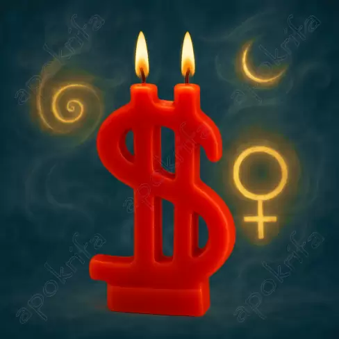 Κόκκινο Κέρινο Ομοίωμα "Δολάριο" για Ενίσχυση Πλούτου, Ροή Χρήματος & Επιβολή