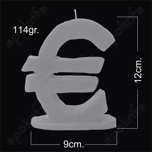 Κέρινο Ομοίωμα "€" Πράσινο 