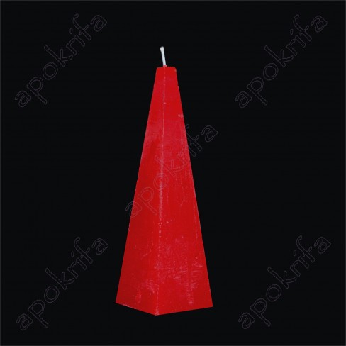 Πυραμίδα Κερί 18cm Κόκκινο